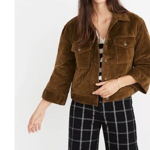 Madewell Brown Corduroy Utility Jacket
